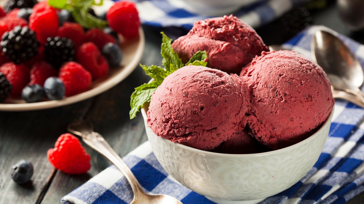 Blueberry and Raspberry Sorbet
